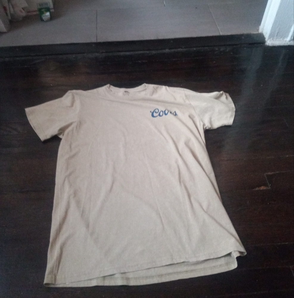 Coors Banquet Mens Shirt Size Medium Color Beige Brand New Outdoors Casual